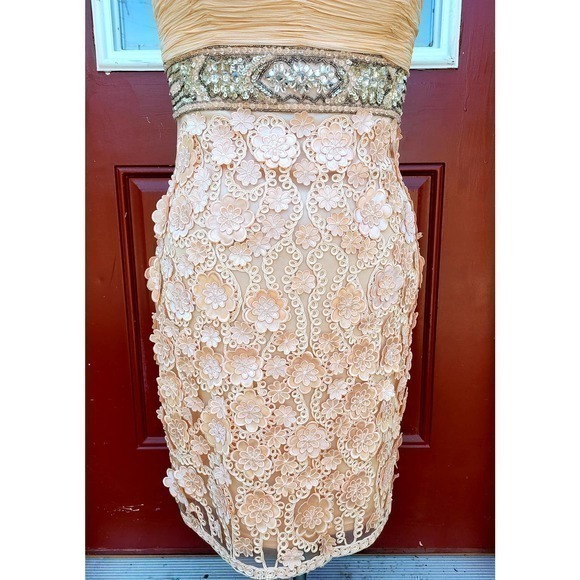 HP Vintage Sue‎ Wong Nocturne Strapless Ruching Beaded Body Contour Prom Dress - Picture 6 of 10